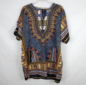 True Rock Colorful Tunic Dress One Size Floral Indie Hippie Summer Granola